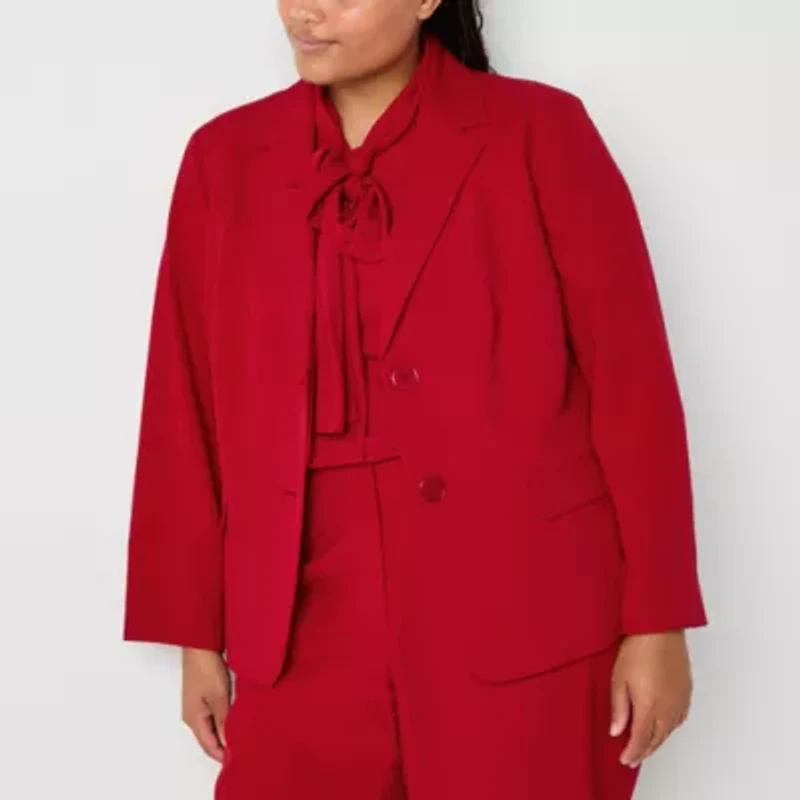 Black Label by Evan-Picone Womens Classic Fit Plus Suit Jacket
