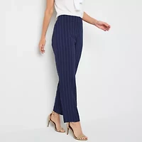 Black Label by Evan-Picone Pinstripe Womens Straight Fit Suit Pant