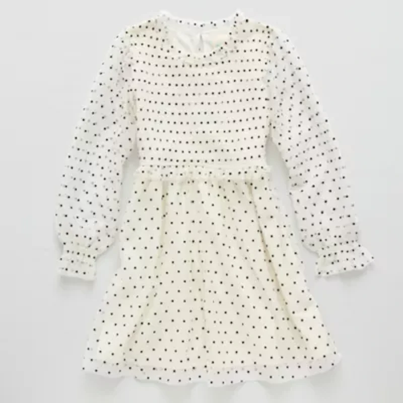 Thereabouts Little & Big Kid Girls Long Sleeve A-Line Dress