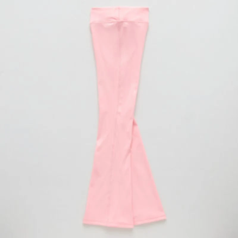 Xersion Rib Little & Big Kid Girls Quick Dry High Rise 26 1/2" Active Flare Full Length Leggings