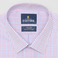 Stafford Smart Tech Mens Regular Fit Stretch Fabric Wrinkle Free Long Sleeve Dress Shirt