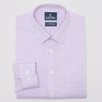 Stafford Smart Tech Mens Regular Fit Stretch Fabric Wrinkle Free Long Sleeve Dress Shirt