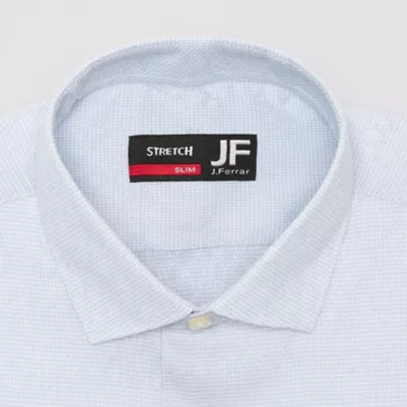 J. Ferrar Slim Ultra Comfort Mens Fit Stretch Fabric Wrinkle Free Long Sleeve Dress Shirt