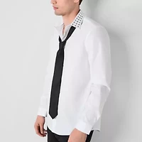 J. Ferrar Mens Long Sleeve Slim Fit Button-Down Shirt