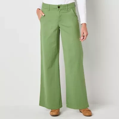 St. John's Bay Womens Wide Leg Mid Rise Trouser