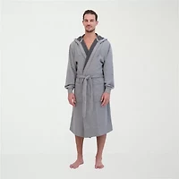 Hanes Mens Fleece 3/4 Sleeve Knee Length Robe