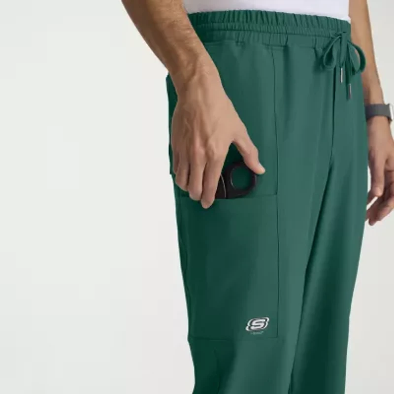 Skechers Skp718 Compass 5-Pocket Elastic Waistband Straight Leg Mens Stretch Fabric Moisture Wicking Scrub Pant