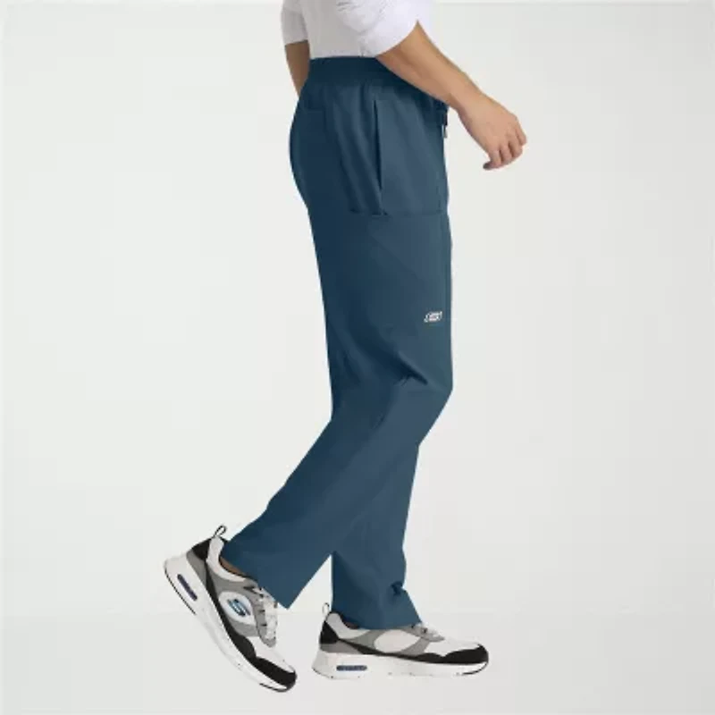 Skechers Skp718 Compass 5-Pocket Elastic Waistband Straight Leg Mens Big and Tall Stretch Fabric Moisture Wicking Scrub Pant