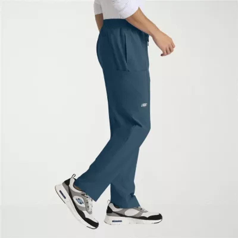 Skechers Skp718 Compass 5-Pocket Elastic Waistband Straight Leg Mens Stretch Fabric Moisture Wicking Scrub Pant