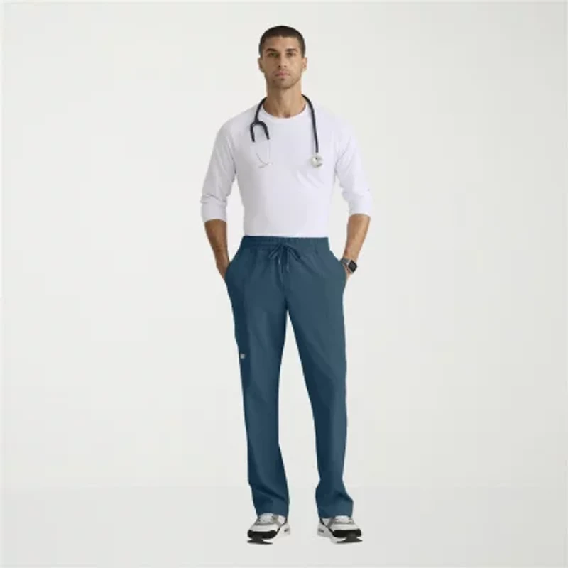 Skechers Skp718 Compass 5-Pocket Elastic Waistband Straight Leg Mens Stretch Fabric Moisture Wicking Scrub Pant