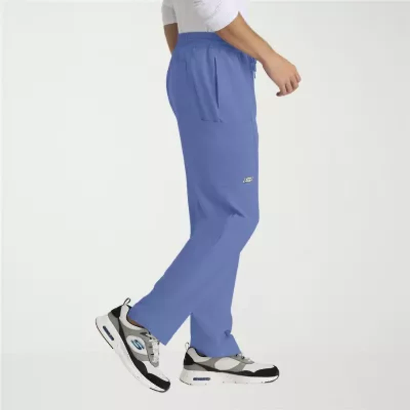 Skechers Skp718 Compass 5-Pocket Elastic Waistband Straight Leg Mens Stretch Fabric Moisture Wicking Scrub Pant