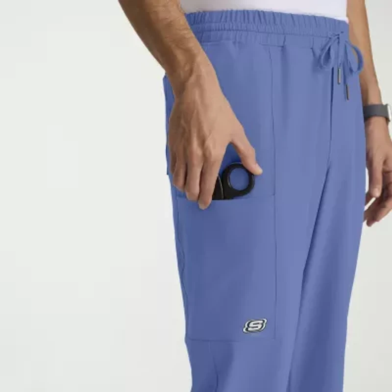 Skechers Skp718 Compass 5-Pocket Elastic Waistband Straight Leg Mens Stretch Fabric Moisture Wicking Scrub Pant