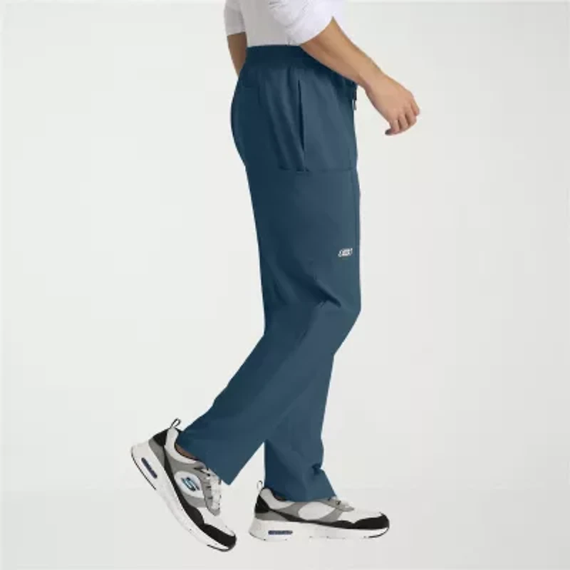 Skechers Skp718 Compass 5-Pocket Elastic Waistband Straight Leg Mens Short Stretch Fabric Moisture Wicking Scrub Pant