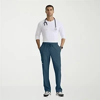 Skechers Skp718 Compass 5-Pocket Elastic Waistband Straight Leg Mens Short Stretch Fabric Moisture Wicking Scrub Pant