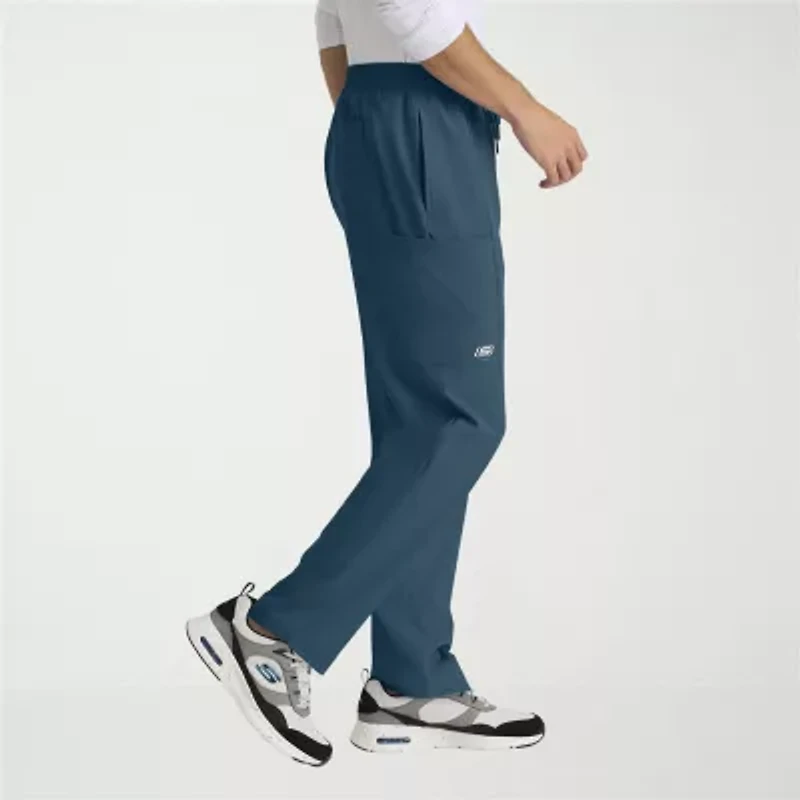 Skechers Skp718 Compass 5-Pocket Elastic Waistband Straight Leg Mens Big and Tall Stretch Fabric Moisture Wicking Scrub Pant
