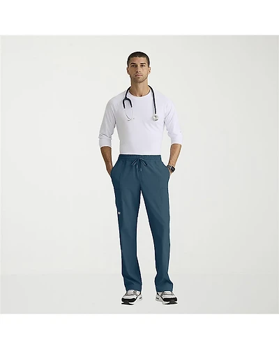 Skechers Skp718 Compass 5-Pocket Elastic Waistband Straight Leg Mens Big and Tall Stretch Fabric Moisture Wicking Scrub Pant