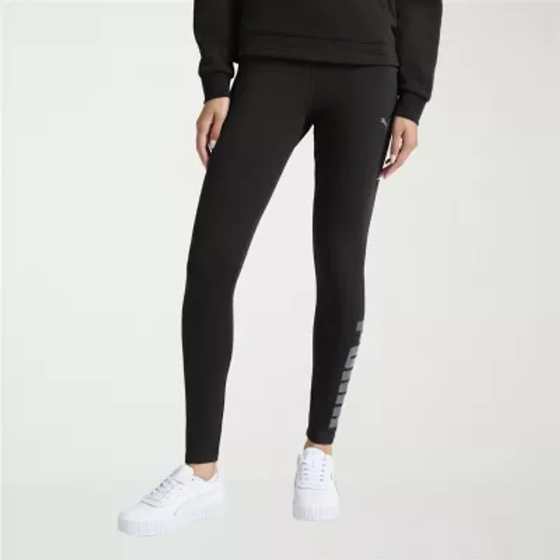PUMA Womens Mid Rise Knit 28" Active Full Length Leggings