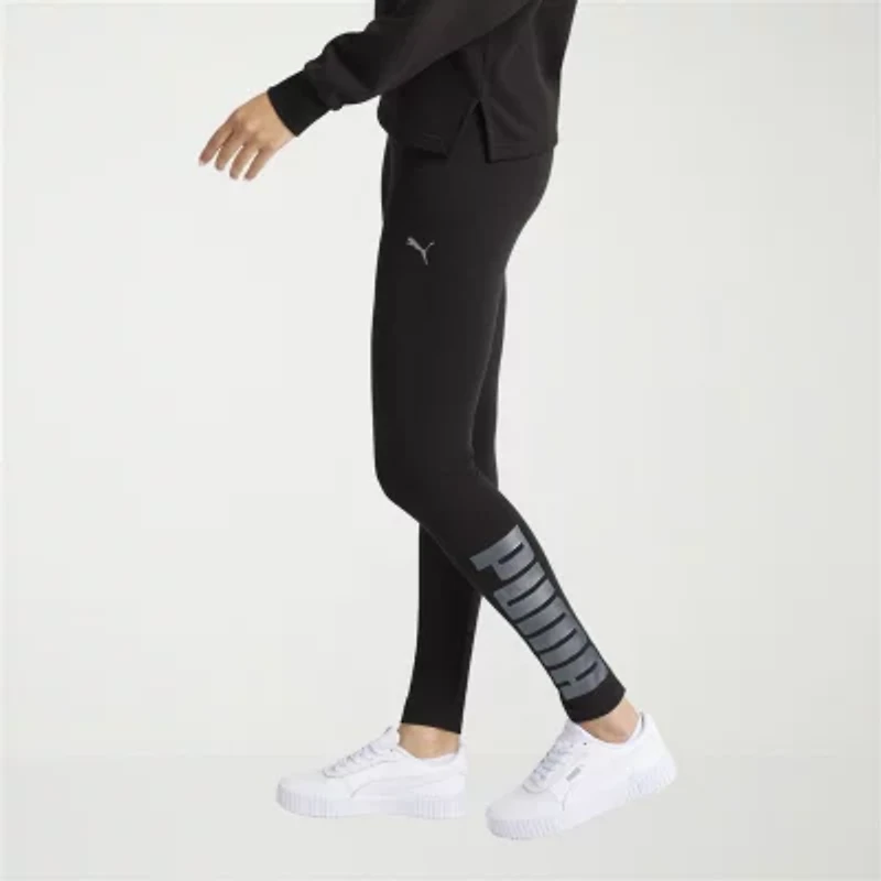 PUMA Womens Mid Rise Knit 28" Active Full Length Leggings