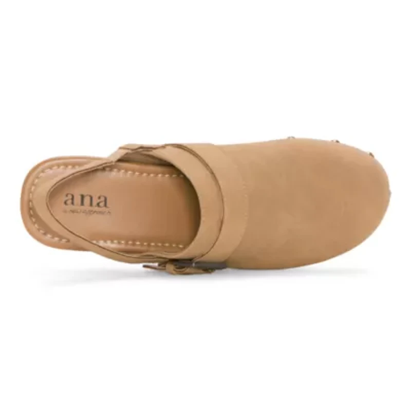 a.n.a Greenfield Womens Round Clogs