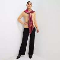 Collection Xiix Painterly Blooms Gauze Floral Square Scarf