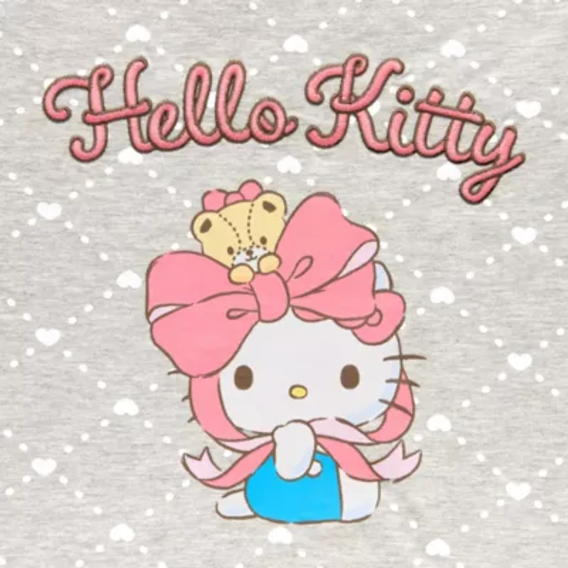 Womens Juniors Crew Neck Short Sleeve Regular Fit Hello Kitty Graphic T-Shirt
