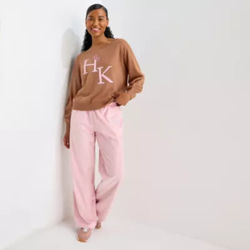 Juniors Girls Night Off The Shoulder Womens Long Sleeve Hello Kitty Pullover Sweater