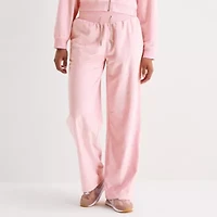 Womens Juniors Straight High Rise Hello Kitty Sweatpant