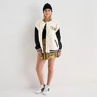 Hello Kitty Girls Night Out Faux Fur Womens Juniors Fleece Midweight Bomber Jacket