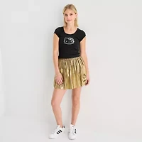 Hello Kitty  Girls Night Out Ss Baby Tee Womens Juniors Scoop Neck Short Sleeve Fitted Graphic T-Shirt