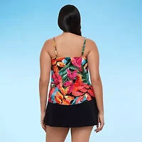 Trimshaper Womens Leaf Tankini Swimsuit Top
