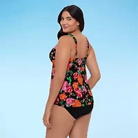 Trimshaper Womens Floral Tankini Swimsuit Top