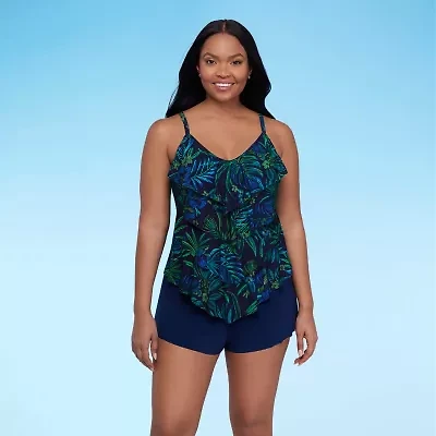 Trimshaper Womens Leaf Tankini Swimsuit Top