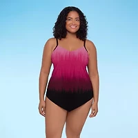 Trimshaper Womens Ombre Plus Tankini Swimsuit Top