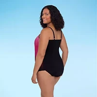 Trimshaper Womens Ombre Plus Tankini Swimsuit Top