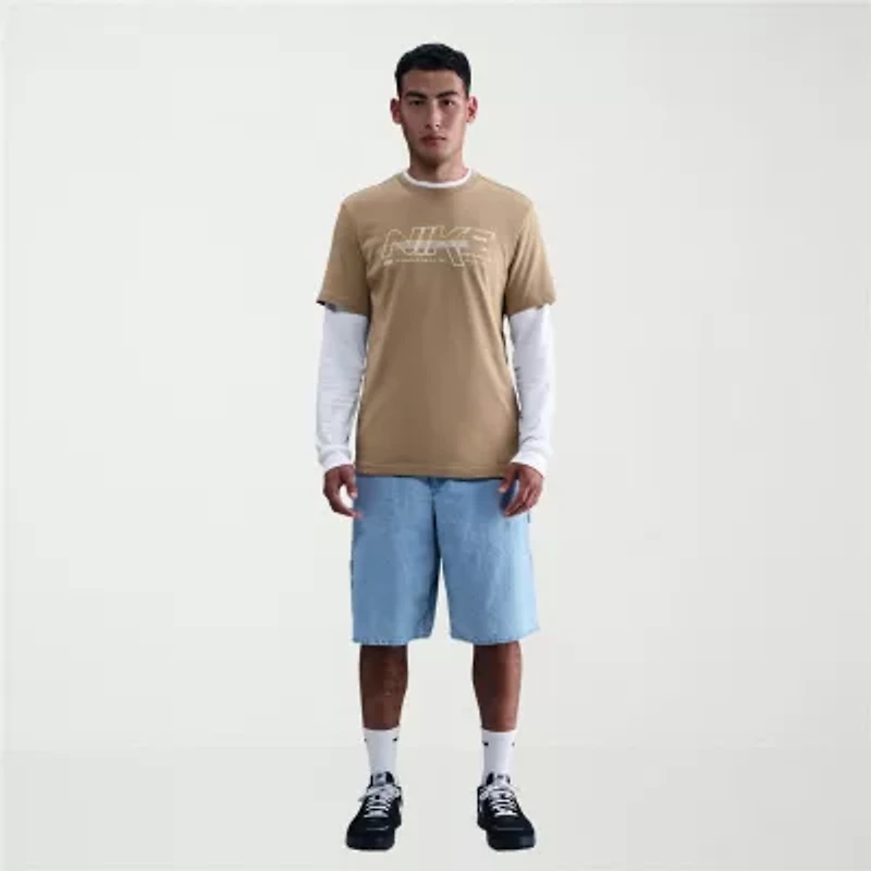 Nike Just Do It Mens Crew Neck Short Sleeve Regular Fit Graphic T-Shirt