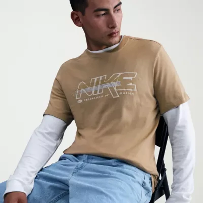 Nike Just Do It Mens Crew Neck Short Sleeve Regular Fit Graphic T-Shirt