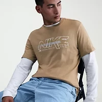 Nike Just Do It Mens Crew Neck Short Sleeve Regular Fit Graphic T-Shirt