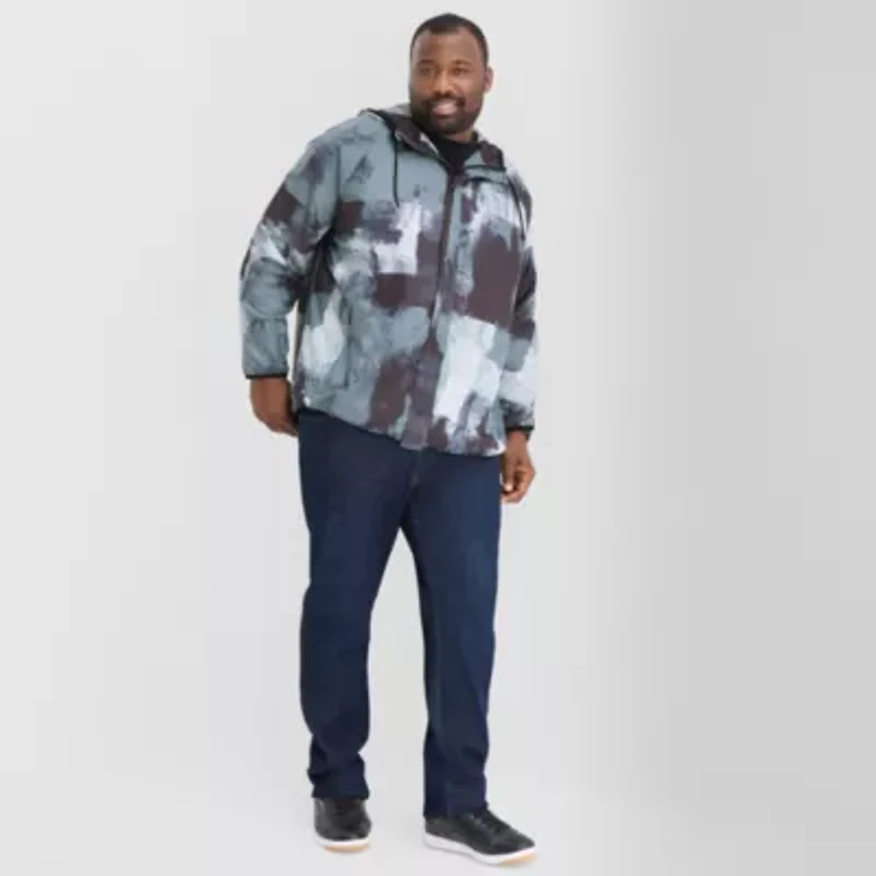 Shaquille O'Neal XLG Water Resistant Lightweight Big and Tall Track Jacket