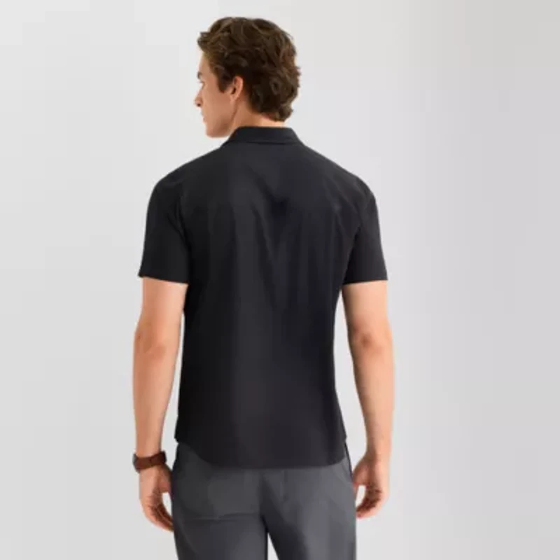 Stylus Mens Short Sleeve Button-Down Shirt