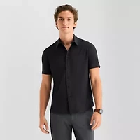 Stylus Mens Short Sleeve Button-Down Shirt