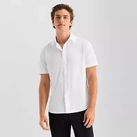 Stylus Mens Short Sleeve Button-Down Shirt