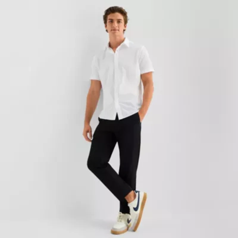 Stylus Mens Short Sleeve Button-Down Shirt