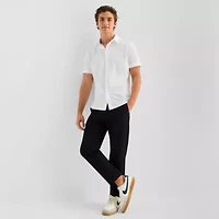 Stylus Mens Short Sleeve Button-Down Shirt