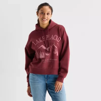 Arizona Womens Long Sleeve Fleece Active Hoodie