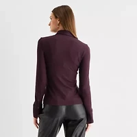 Worthington Womens Fitted Long Sleeve Regular Fit Button-Down Shirt