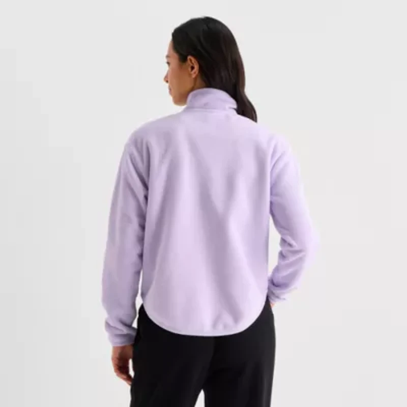 Xersion Womens Teddy Sherpa Long Sleeve Active Quarter-Zip Pullover