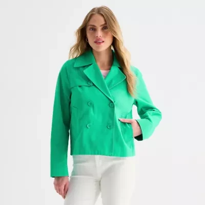 St. John's Bay Womens Midweight Trench Coat