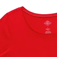 St. John's Bay Womens Easy-on + Easy-off Crew Neck Short Sleeve Adaptive T-Shirt