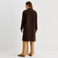 Liz Claiborne Womens Long Sleeve Open Front Cardigan