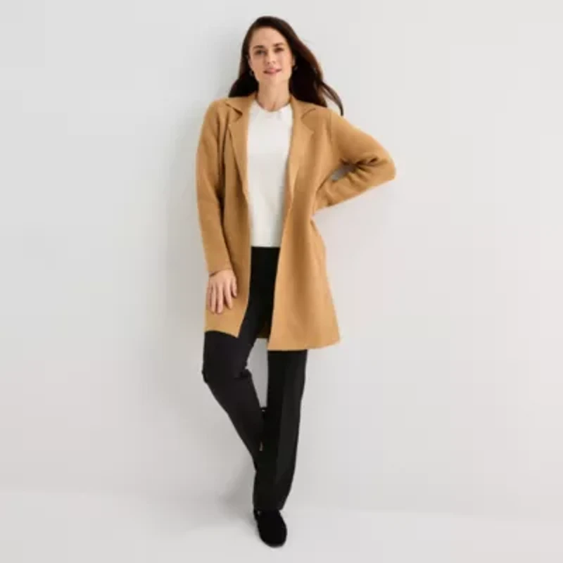Liz Claiborne Womens V Neck Long Sleeve Button Cardigan